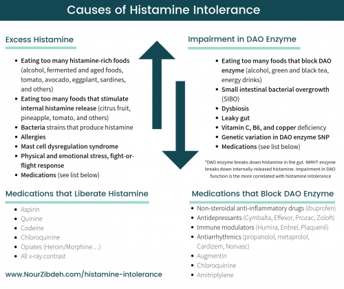 histamine intolerance causes